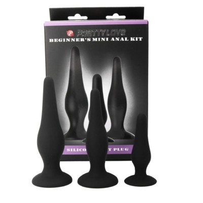 BONITO INFERIOR - PLUGUES DE SILICONE DO KIT ANAL DO INICIANTE - D-213048 - Dona Pimenta