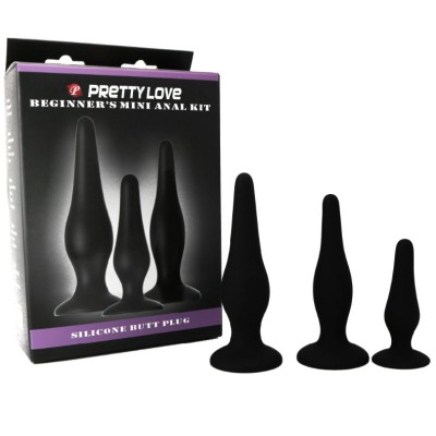 BONITO INFERIOR - PLUGUES DE SILICONE DO KIT ANAL DO INICIANTE - D-213048 - Dona Pimenta