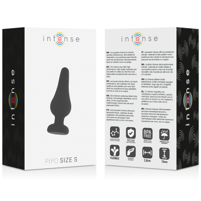 PLUGUE ANAL INTENSO PIPO S SILICONE PRETO 9,8 CM - D-216039 - Dona Pimenta