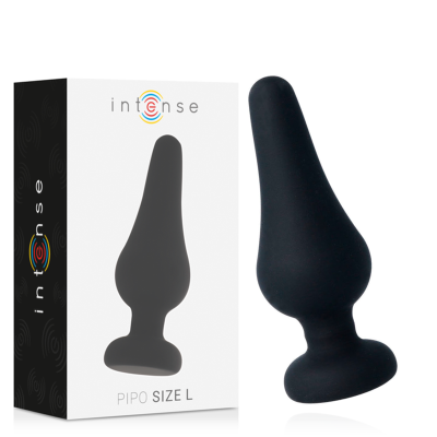 PLUGUE ANAL INTENSO PIPO L SILICONE PRETO 13 CM - D-216041 - Dona Pimenta