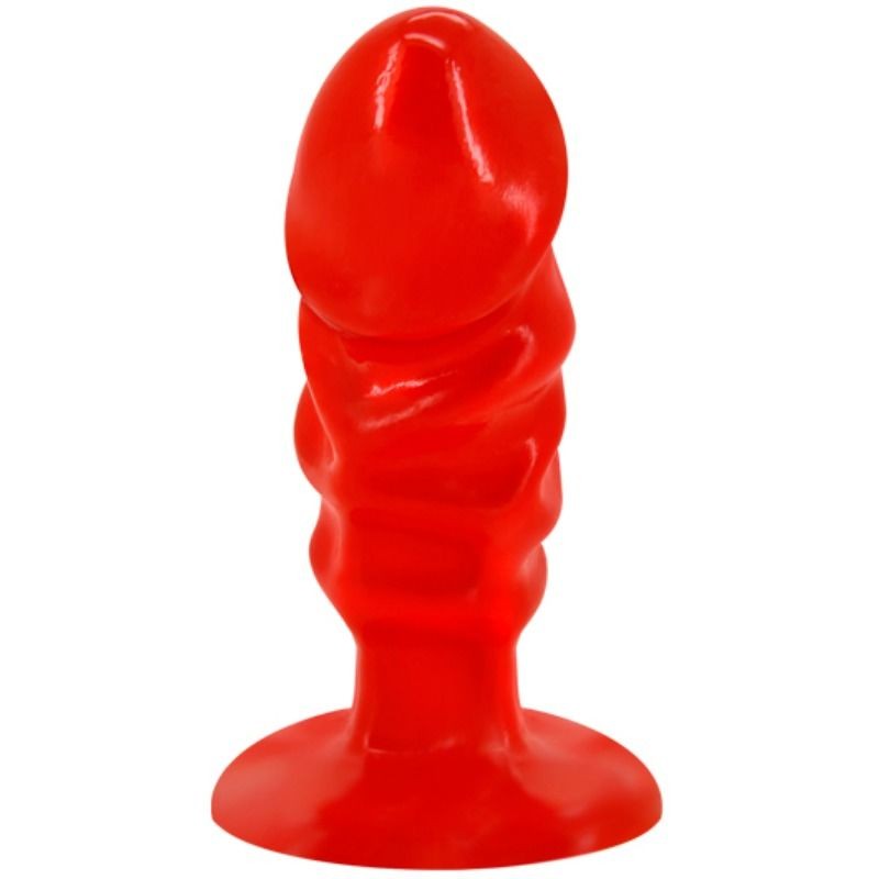 BAILE PLUG ANAL UNISEX CON VENTOSA ROJO - D-219255 - Dona Pimenta