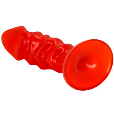 BAILE PLUG ANAL UNISEX CON VENTOSA ROJO - D-219255 - Dona Pimenta