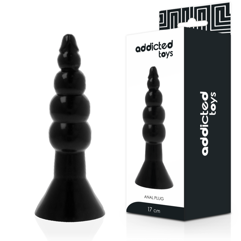 ADDICTED TOYS - PLUG ANAL 17CM PRETO - D-220154 - Dona Pimenta