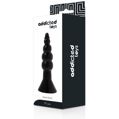 ADDICTED TOYS - PLUG ANAL 17CM PRETO - D-220154 - Dona Pimenta