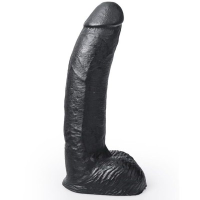 HUNG SYSTEM - DILDO REALÍSTICO PRETO COR GEORGE 22 CM - D-222968 - Dona Pimenta