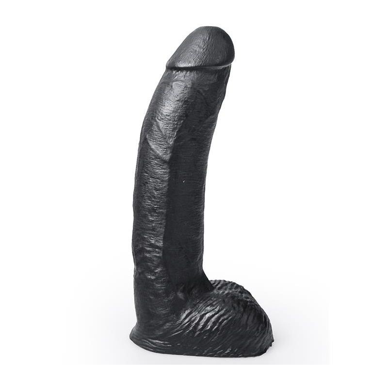 HUNG SYSTEM - DILDO REALÍSTICO PRETO COR GEORGE 22 CM - D-222968 - Dona Pimenta