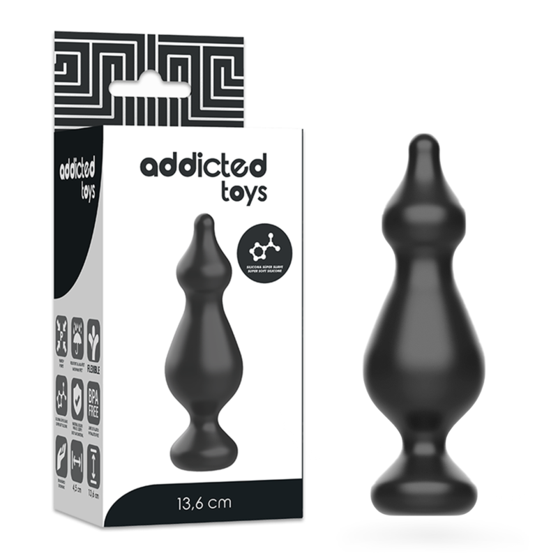 TOYS TOYS TOYS ANAL SEXUAL PLUG 13.6 CM PRETO - D-227616 - Dona Pimenta