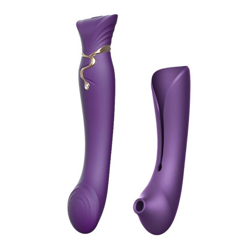 ZALO - QUEEN SET PULSE WAVE CLIT STIM ROXO - D-234646 - Dona Pimenta