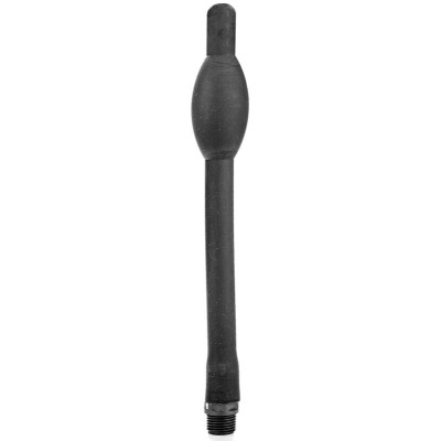 ALL BLACK - CHUVEIRO ANAL DE SILICONE INFLÁVEL 27 CM - D-229331 - Dona Pimenta