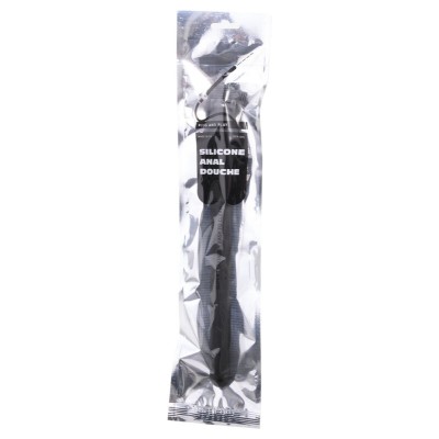 ALL BLACK - CHUVEIRO ANAL DE SILICONE INFLÁVEL 27 CM - D-229331 - Dona Pimenta