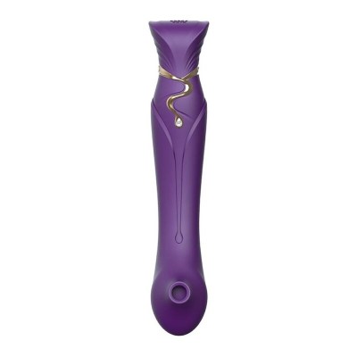 ZALO - QUEEN SET PULSE WAVE CLIT STIM ROXO - D-234646 - Dona Pimenta