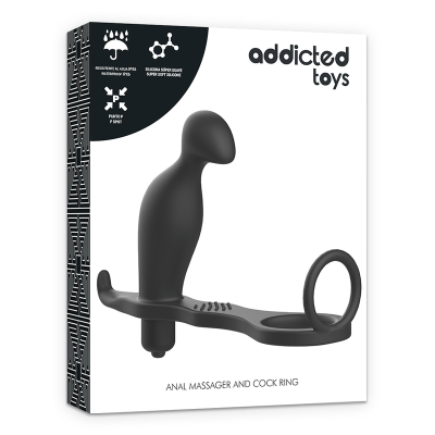 PLUGUE ANAL DE BRINQUEDOS VICIADOS COM ANEL DE SILICONE PRETO - D-227630 - Dona Pimenta