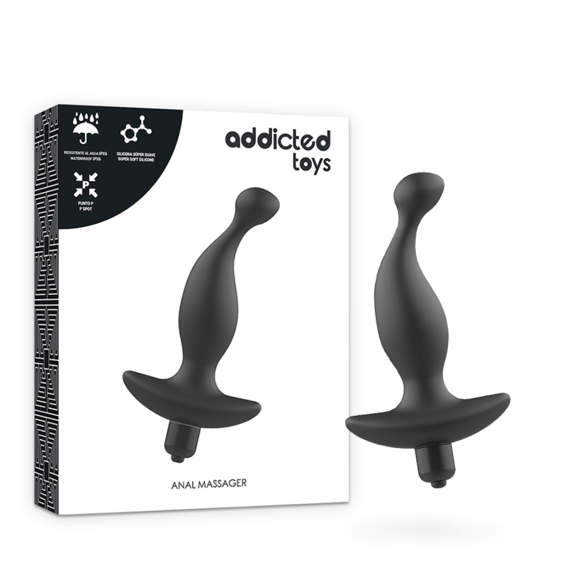 TOYS TOYS ANAL MASSAGER COM BLACK VIBRATION - D-227632 - Dona Pimenta