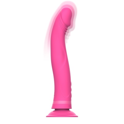 INTENSO - MICHELANGELO DILDO VIBRADOR SILICONE ROSA - D-234764 - Dona Pimenta