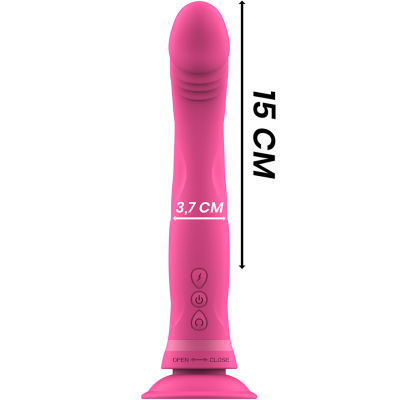 INTENSO - MICHELANGELO DILDO VIBRADOR SILICONE ROSA - D-234764 - Dona Pimenta