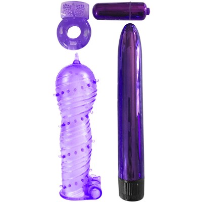 CLASSIX - KIT PARA CASAIS COM ANEL, BAINHA E BALAS ROXAS - D-236596 - Dona Pimenta