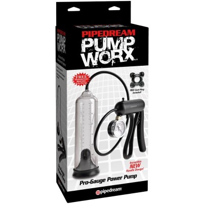 PUMP WORX - BOMBA DE POTÊNCIA PRO-GAUGE TRANSPARENTE - D-236495 - Dona Pimenta