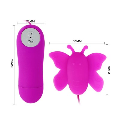 BAILE - ESTIMULADOR CLITORIS BUTTERFLY LOVE EGGS 12 VELOCIDADES LILAC CONTROLE REMOTO - D-195931 - Dona Pimenta