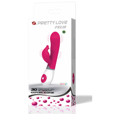 PRETTY LOVE FLIRTATION - VIBRADOR CON ESTIMULADOR FELIX - D-197821 - Dona Pimenta