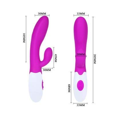 PRETTY LOVE FLIRTATION - VIBRADOR CON ESTIMULADOR CLITORIS ALVIS - D-199375 - Dona Pimenta