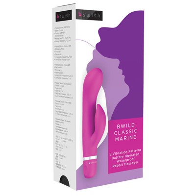 B SWISH - BWILD CLASSIC MARINE COELHO VIBRADOR CERISE - D-202532 - Dona Pimenta