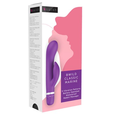 B SWISH - BWILD CLASSIC MARINE COELHO VIBRADOR ROXO - D-202534 - Dona Pimenta