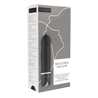 B SWISH - BDESIRED DELUXE VIBRATOR BLACK - D-202540 - Dona Pimenta