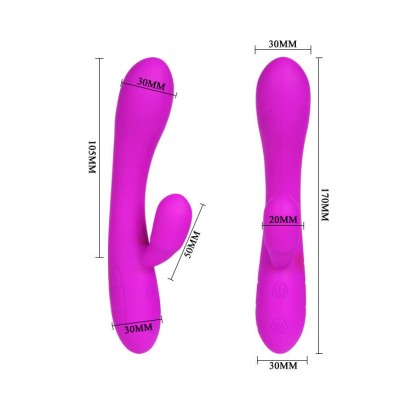 SMART PRETTY LOVE - VIBRADOR CON ESTIMULADOR CLITORIS VICTOR - D-205199 - Dona Pimenta