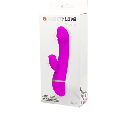 PRETTY LOVE FLIRTATION - VIBRADOR CON RABBIT DAVID - D-207058 - Dona Pimenta