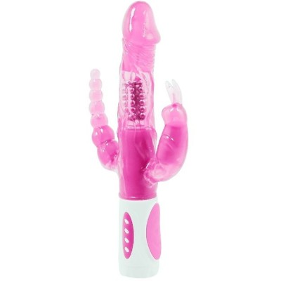 BAILE PRETTY BUNNY TRIPLE VIBRADOR ROTADOR - D-207065 - Dona Pimenta