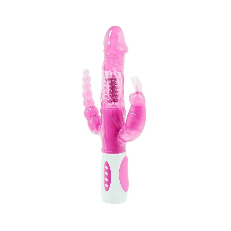 BAILE PRETTY BUNNY TRIPLE VIBRADOR ROTADOR - D-207065 - Dona Pimenta