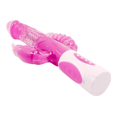 BAILE PRETTY BUNNY TRIPLE VIBRADOR ROTADOR - D-207065 - Dona Pimenta