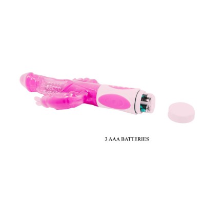 BAILE PRETTY BUNNY TRIPLE VIBRADOR ROTADOR - D-207065 - Dona Pimenta