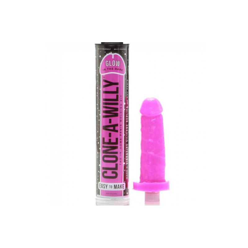 CLONE A WILLY CLONADOR PENE ROSA LUMINISCENTE CON VIBRADOR - D-209898 - Dona Pimenta