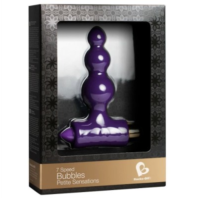 ESTIMULADOR ANAL PETITE SENSATIONS BUBBLES - ROCKS OFF- ROXO - D-210488 - Dona Pimenta