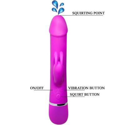 PRETTY LOVE VIBRADOR HENRY CON 12 MODOS DE VIBRACION Y FUNCION SQUIRT - D-211700 - Dona Pimenta