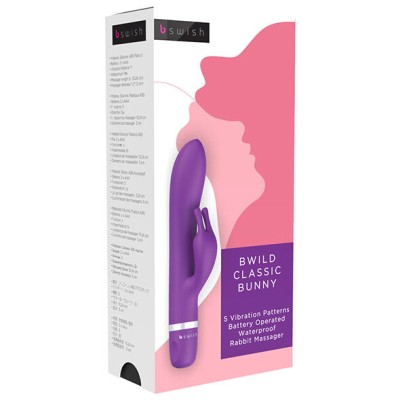 B SWISH MASSAGER BWILD CLASSIC BUNNY PURPLE - D-211722 - Dona Pimenta