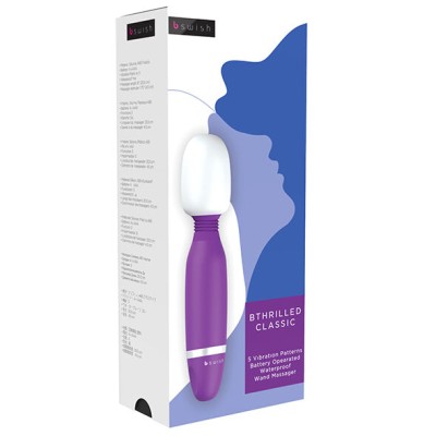 B SWISH BTHRILLED CLASSIC MASSAGER ROXO - D-211726 - Dona Pimenta