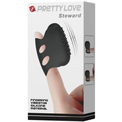 PRETTY LOVE FLIRTATION - DEDAL CON VIBRACION STEWARD NEGRO - D-211735 - Dona Pimenta