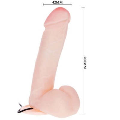 BAILE DILDO REALISTICO CON VIBRACION 20 CM - D-211801 - Dona Pimenta