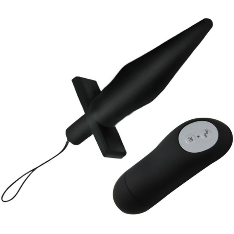 BAILE BUTT PLUG ANAL CON VIBRACION - NEGRO - D-212051 - Dona Pimenta