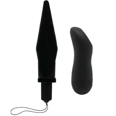 BAILE BUTT PLUG ANAL CON VIBRACION - NEGRO - D-212051 - Dona Pimenta