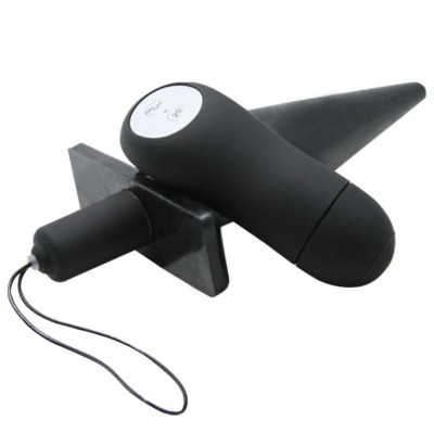 BAILE BUTT PLUG ANAL CON VIBRACION - NEGRO - D-212051 - Dona Pimenta