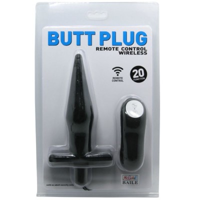 BAILE BUTT PLUG ANAL CON VIBRACION - NEGRO - D-212051 - Dona Pimenta