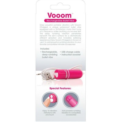 GRITANDO COM BALA VIBRANTE RECARREGÁVEL VOOOM ROSA - D-212494 - Dona Pimenta