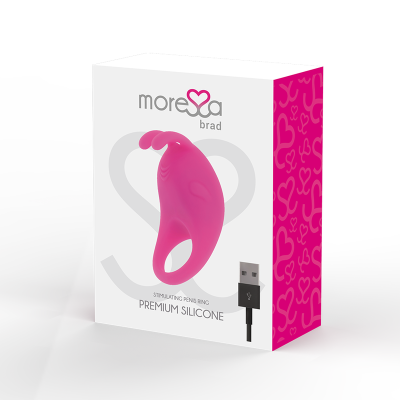 MORESSA BRAD PREMIUM SILICONE RECARREGÁVEL ROSA - D-213226 - Dona Pimenta