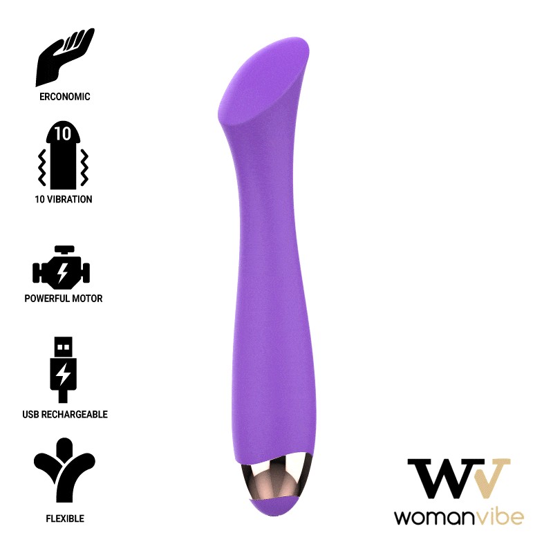 WOMANVIBE - MANDY "K" POINT SILICONE VIBRADOR RECARREGÁVEL - D-213869 - Dona Pimenta