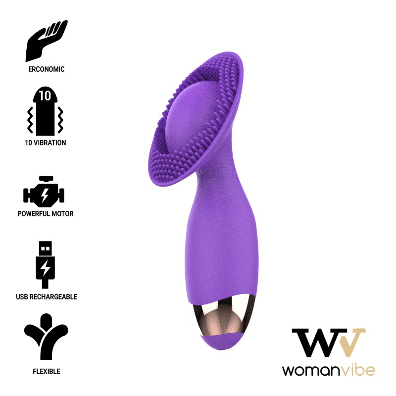 WOMANVIBE - SILICONE RECARREGÁVEL DE ESTIMULADOR DE CACHORRO - D-213873 - Dona Pimenta