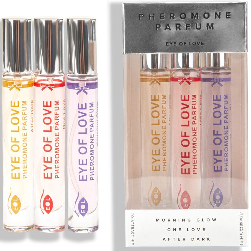 EYE OF LOVE - EOL PHR PARFUM 10 ML SET/3 - MORNING GLOW, ONE LOVE, AFTER DARK - D-235016 - Dona Pimenta