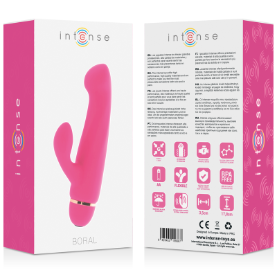 BORAL INTENSO 20 VELOCIDADES SILICONE ROSA - D-216071 - Dona Pimenta